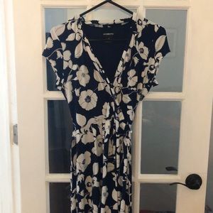 Liz Claiborne Navy Floral Dress